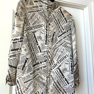 Rare Valentino newspaper blouse